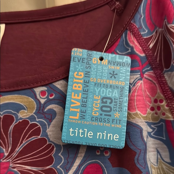 title nine Blue and Plum Short Sleeve Mini Dress - Picture 4 of 7